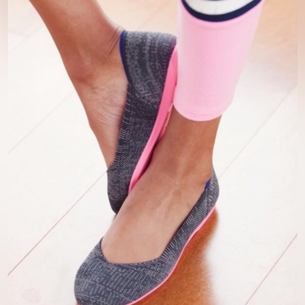 Rothy’s Charcoal Birdseye with Pink soles (now retired), EUC